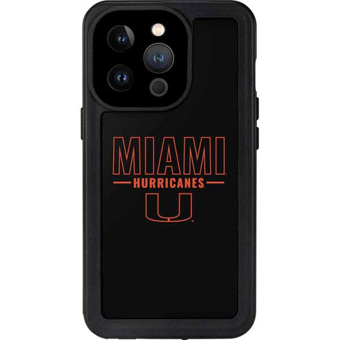 University of Miami Hurricanes iPhone 15 Pro Waterproof Case